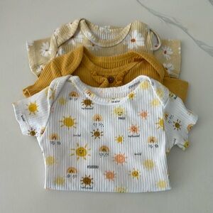 3 month yellow onesies
